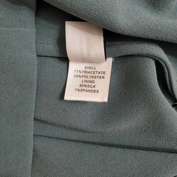 DIANE VON FURSTENBERG Womens Aurora Mini Dress 10 Moss Green 3/4 Sleeve - Picture 10 of 11